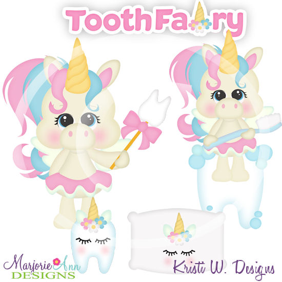 Toothfairy Unicorns SVG Cutting Files + Clipart - Click Image to Close